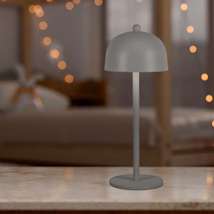 3W(200Lm) LED rechargeable table lamp with 1800mAH battery, IP20, V-TAC, gray, 3IN1
