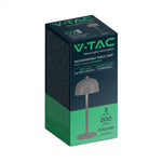 3W(200Lm) LED rechargeable table lamp with 1800mAH battery, IP20, V-TAC, gray, 3IN1