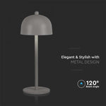 3W(200Lm) LED rechargeable table lamp with 1800mAH battery, IP20, V-TAC, gray, 3IN1