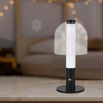 2W(100Lm) LED-bordslampa med 1800mAH batteri, DC:5V, 1A, svart/genomskinlig, V-TAC, IP20, glas, 3IN1