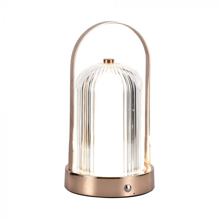 1W(55Lm) LED skrivbordslampa, V-TAC, IP20, med 1800mAh litiumbatteri, DC:5V, 1A, antik brons, 3IN1