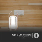 1W(55Lm) LED skrivbordslampa, V-TAC, IP20, med 1800mAh litiumbatteri, DC:5V, 1A, antik brons, 3IN1