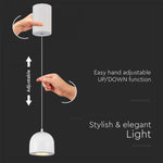 8,5W(850Lm) LED-designarmatur, IP20, V-TAC, vit, F, 100x1600mm, varmvitt ljus 3000K