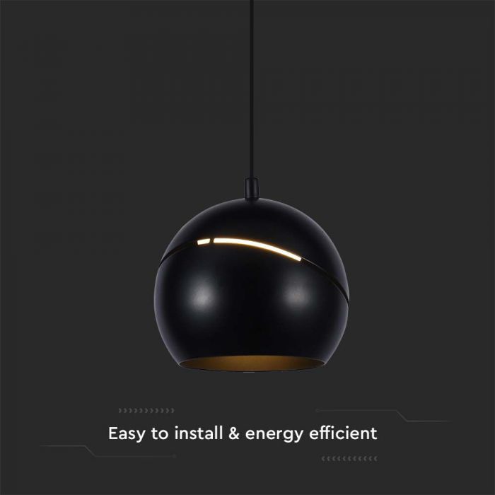 8,5W(850Lm) LED-designarmatur, IP20, V-TAC, svart, 120x1620mm, varmvitt ljus 3000K