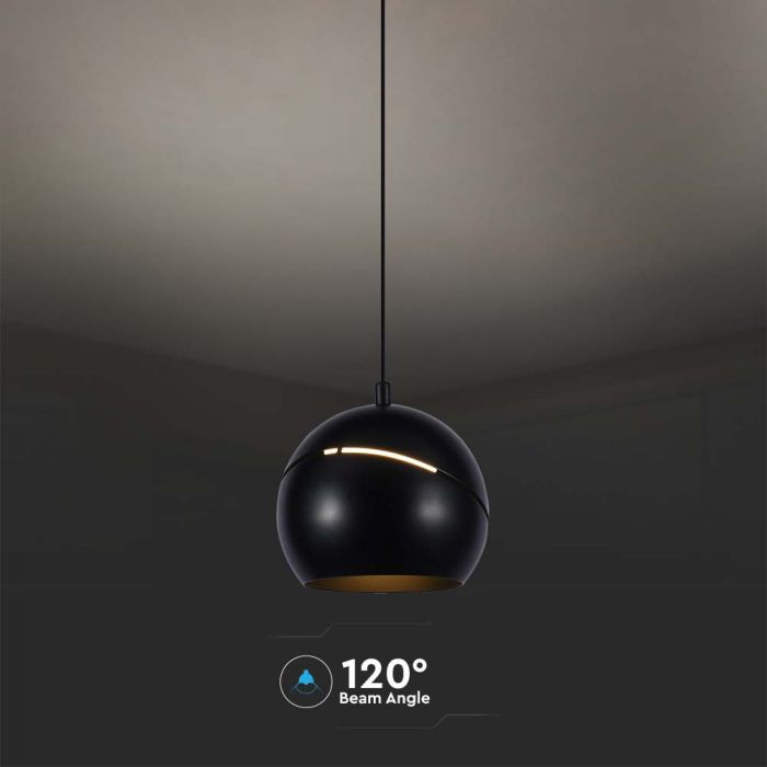 8,5W(850Lm) LED-designarmatur, IP20, V-TAC, svart, 120x1620mm, varmvitt ljus 3000K