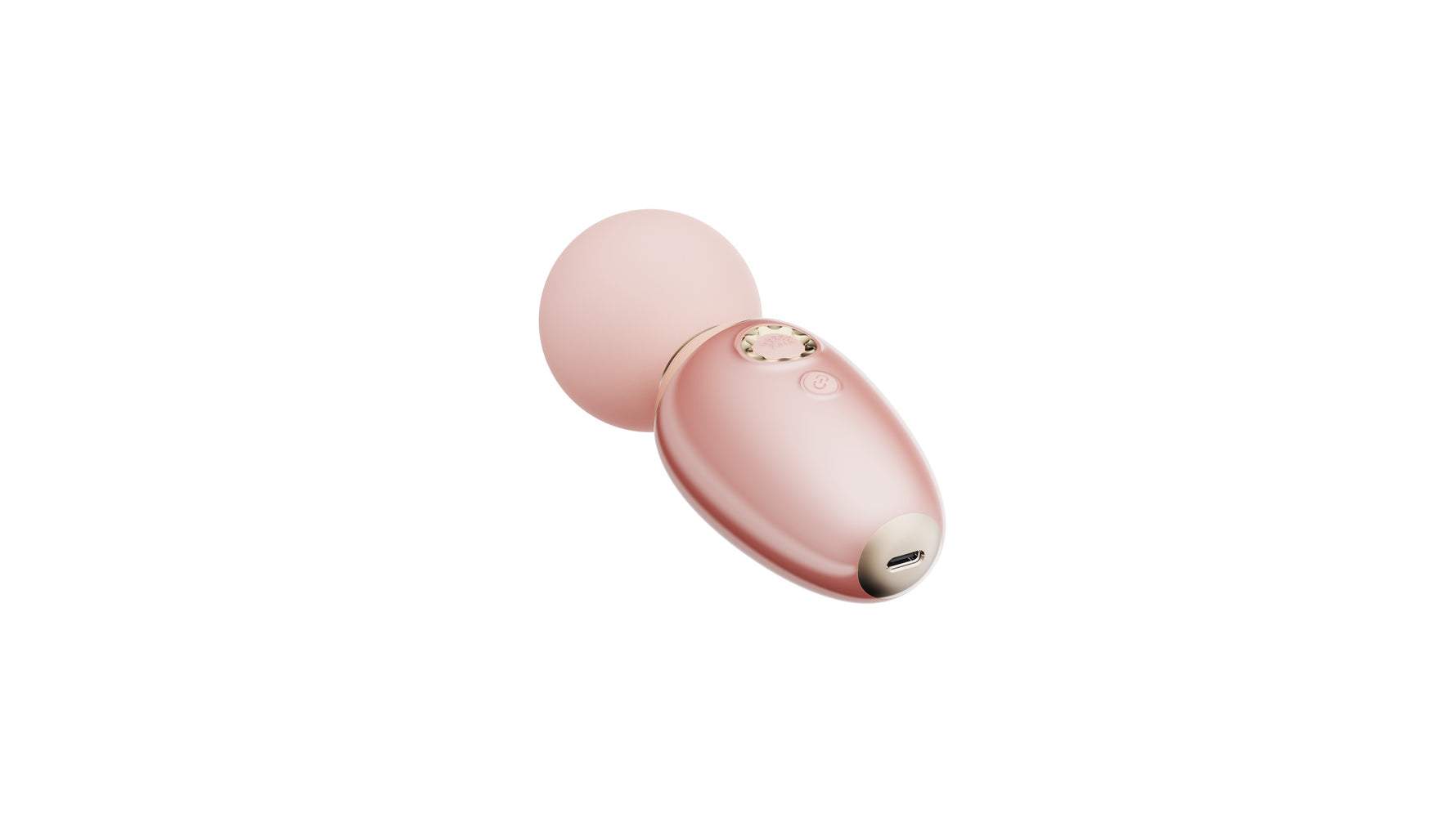 AVA application-controlled massage vibrating heated device (5min 42C) from AVA AURORA collection, pink colour, see description, discreet delivery in black packaging