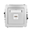 1-pin computer socket 1xRJ45, cat.5e, 8-pin DECO, z/a, silver metallic