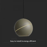 8.5W(850Lm) LED dizaina gaismeklis, IP20, V-TAC, šampanieša, 120x1620mm, silti balta gaisma 3000K