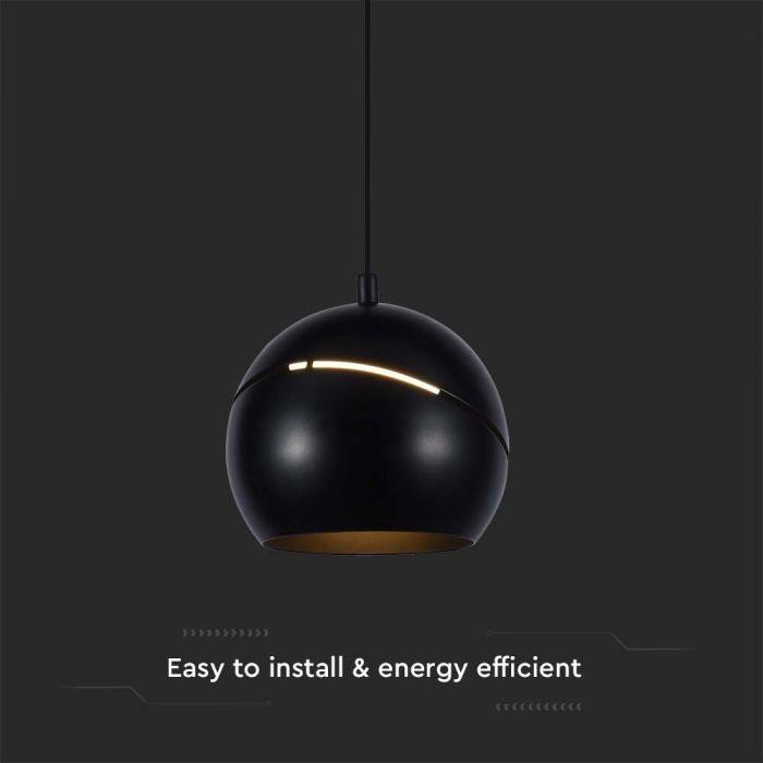 8,5W(850Lm) LED-designarmatur, IP20, V-TAC, svart, F, 120x1600mm, varmvitt ljus 3000K