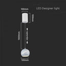 8.5W(850Lm) LED design lamp, IP20, V-TAC, white, F, 120x1600mm, warm white light 3000K