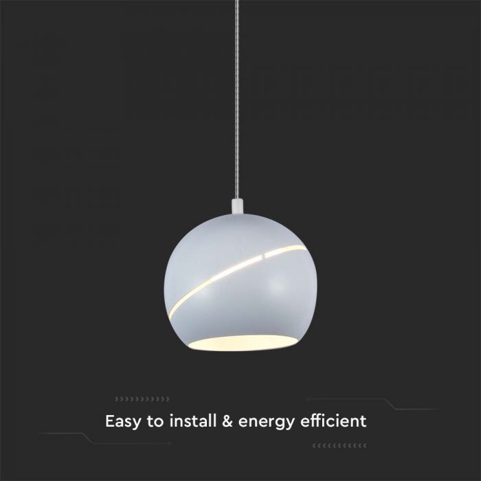 8,5W(850Lm) LED-designarmatur, IP20, V-TAC, vit, F, 120x1600mm, varmvitt ljus 3000K