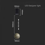 8,5W(850Lm) LED-designarmatur, IP20, V-TAC, champagne, F, 120x1600mm, varmvitt ljus 3000K
