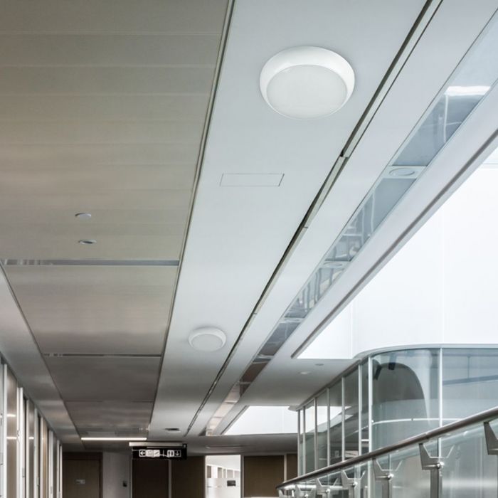 8/60/16W/20W(6000Lm) LED V-TAC SAMSUNG apaļš kupola gaismeklis ar mikroviļņu sensoru, IP65, balts, dimmējams, garantija  5 gadi, 3IN1