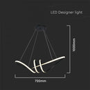 SUPERACTION_24W(3240Lm) LED-designarmatur, IP20, V-TAC, svart, varmvitt ljus 3000K