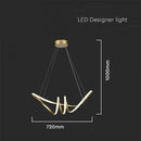 24W(3240Lm) LED dizaina gaismeklis, IP20, V-TAC, šampanieša krāsā, silti balta gaisma 3000K