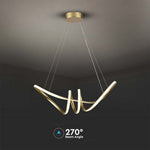 24W(3240Lm) LED dizaina gaismeklis, IP20, V-TAC, šampanieša krāsā, silti balta gaisma 3000K