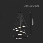 SUPERACTION 32W(3880Lm) LED disainvalgusti, IP20, V-TAC, must, 600-400-200mm, soe valge valgus 3000K
