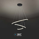 SUPERACTION 32W(3880Lm) LED disainvalgusti, IP20, V-TAC, must, 600-400-200mm, soe valge valgus 3000K