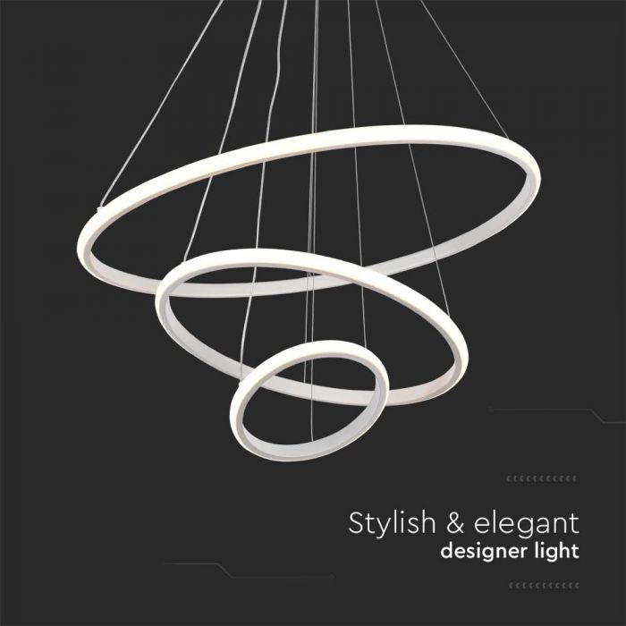 SUPERACTION_32W(3880Lm) LED-designarmatur, IP20, V-TAC, vit, 600-400-200mm, varmvitt ljus 3000K