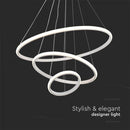 SUPERACTION_32W(3880Lm) LED-designarmatur, IP20, V-TAC, vit, 600-400-200mm, varmvitt ljus 3000K