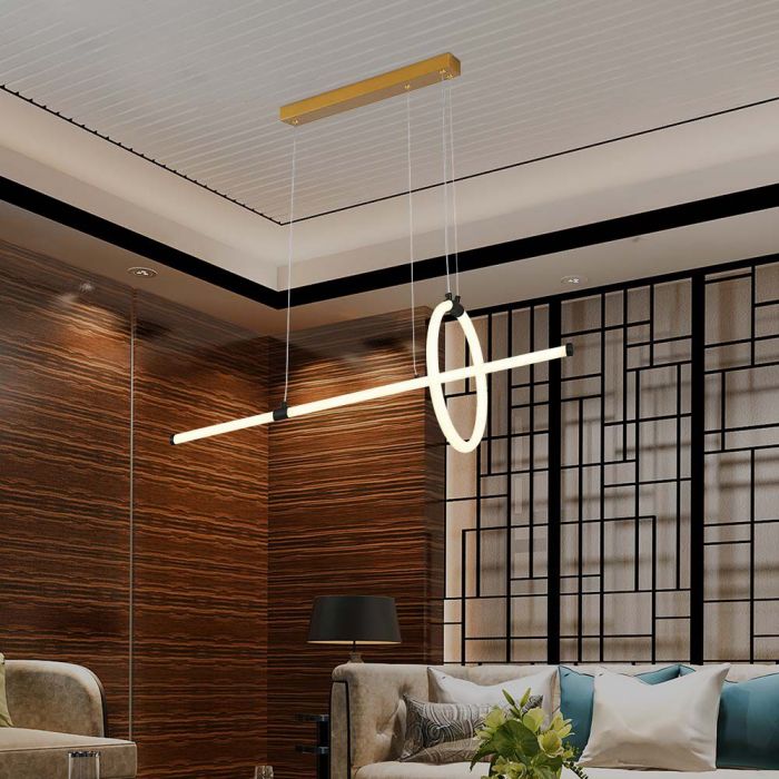 SUPERACTION_16W(1820Lm) светодиодный дизайнерский светильник, IP20, V-TAC, черный, 860x300mm, теплый белый свет 3000K