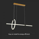 SUPERACTION_16W(1820Lm) светодиодный дизайнерский светильник, IP20, V-TAC, черный, 860x300mm, теплый белый свет 3000K