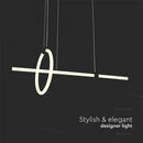 SUPERACTION_16W(1820Lm) светодиодный дизайнерский светильник, IP20, V-TAC, черный, 860x300mm, теплый белый свет 3000K