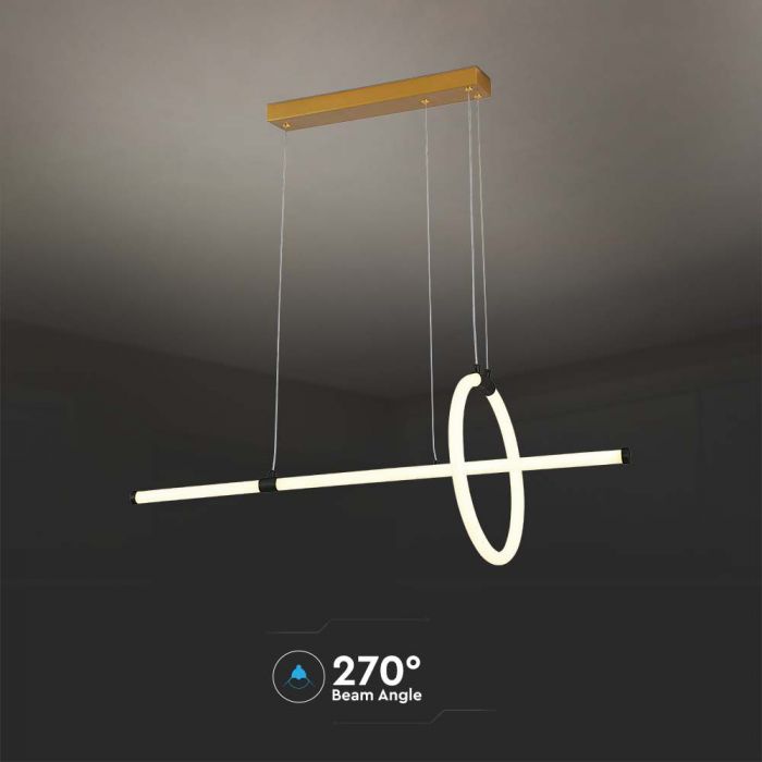 SUPERACTION_16W(1820Lm) светодиодный дизайнерский светильник, IP20, V-TAC, черный, 860x300mm, теплый белый свет 3000K