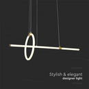 SUPERACTION_16W(1820Lm) светодиодный дизайнерский светильник, IP20, V-TAC, золото, 860x300mm, теплый белый свет 3000K