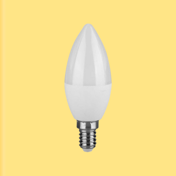 E14 3.7W(320Lm) светодиодная лампа, C37, V-TAC SAMSUNG, IP20, теплый белый свет 3000K