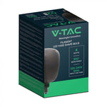 E27 4W LED dekoratīvā Filament spuldze, V-TAC, IP20, 140x200mm, melna, stikls