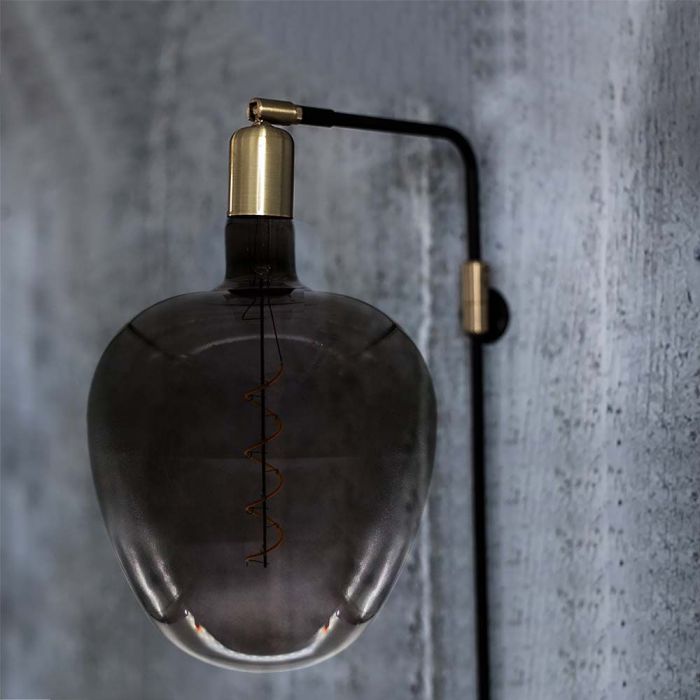 E27 4W LED dekorativ glödlampa, V-TAC, IP20, 190x275mm, svart, glas