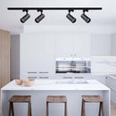 30W(2900Lm) LED COB track luminaire, black reflector, black back cover, V-TAC, IP20, 3IN1(2700/4000/6000K)