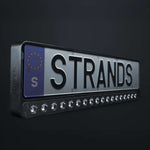 Strands Nuuk E-Line Black 20” 9-36v LED papildlukturis numura zīmes rāmī – 8100 lm, ECE R149, derīgs tehniskajai apskatei