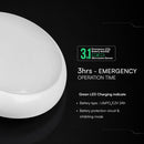 8W/16W/20W(1100–2700Lm) LED kupolveida gaismeklis ar avārijas funkciju un mikroviļņu sensoru, V-TAC VT-8633, SMD CREE, 135Lm/W, IP54, IK08, balts, Ø320x100mm, 110°, 3 gadu garantija, CCT 3in1