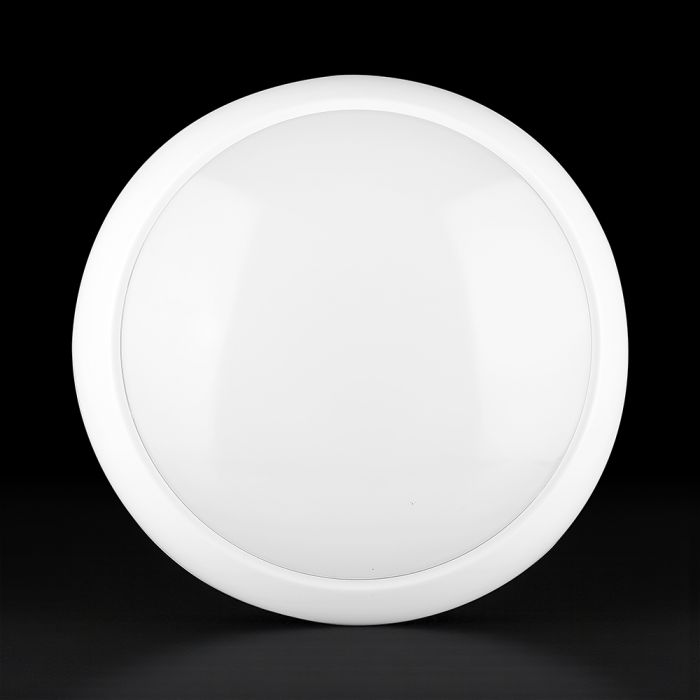 8W/16W/20W(1100–2700Lm) LED kupolveida gaismeklis ar avārijas funkciju un mikroviļņu sensoru, V-TAC VT-8633, SMD CREE, 135Lm/W, IP54, IK08, balts, Ø320x100mm, 110°, 3 gadu garantija, CCT 3in1