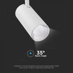 30W(2900Lm) LED COB sliežu gaismeklis, balts atstarotājs,balts mugurējais vāks, V-TAC, IP20, 3IN1(2700/4000/6000K)