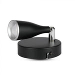4.5W(420Lm) LED Wall lamp, V-TAC, IP20, black, warm white light 3000K