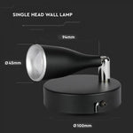 4.5W(420Lm) LED Wall lamp, V-TAC, IP20, black, warm white light 3000K