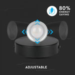 4.5W(420Lm) LED Wall lamp, V-TAC, IP20, black, warm white light 3000K