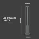 10W(450Lm) LED aialamp, hall korpus, 80 cm, IP65, V-TAC, soe valge valgus 3000K