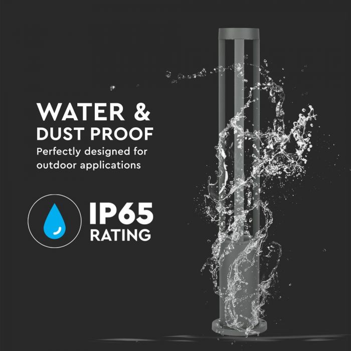 10W(450Lm) LED aialamp, hall korpus, 80 cm, IP65, V-TAC, soe valge valgus 3000K