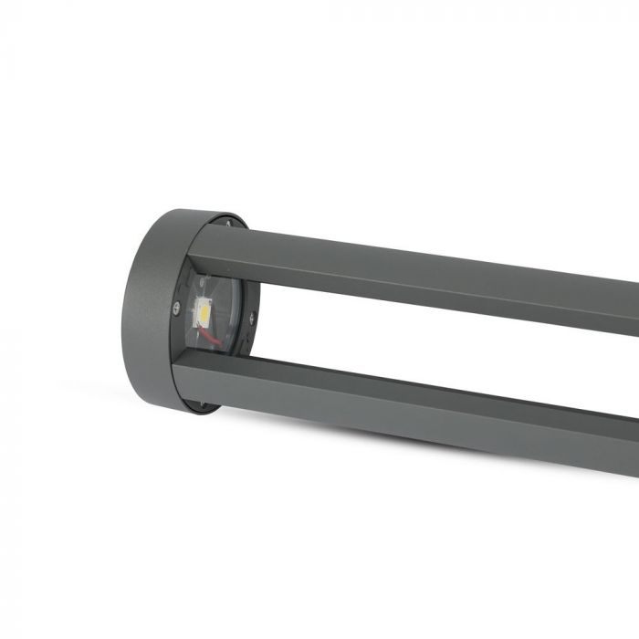 10W(450Lm) LED-trädgårdslampa, grått hölje, 80 cm, IP65, V-TAC, varmvitt ljus 3000K