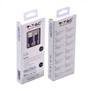 1,5 m USB-kabel svart, gjord för Apple-produkter - stöder iPhone, iPad, iPod etc., V-TAC