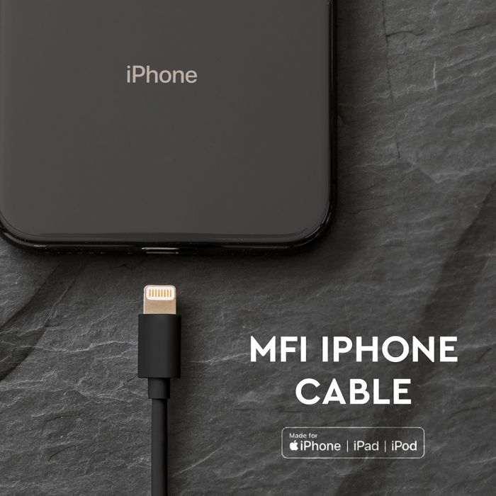 1.5m USB kabelis melns, izgatavots Apple produktiem - atbalsta iPhone, iPad, iPod ierīces utt., V-TAC