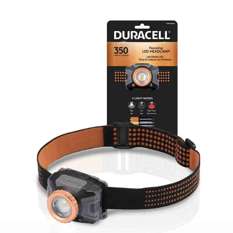 Duracell Led galvas lukturis DH350SE Focusing (+3AAA) IPX4 (350Lm)