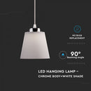 7W(360Lm) LED chandelier, chrome, with white dome, V-TAC, Ø150x151x1241mm, neutral white light 4000K