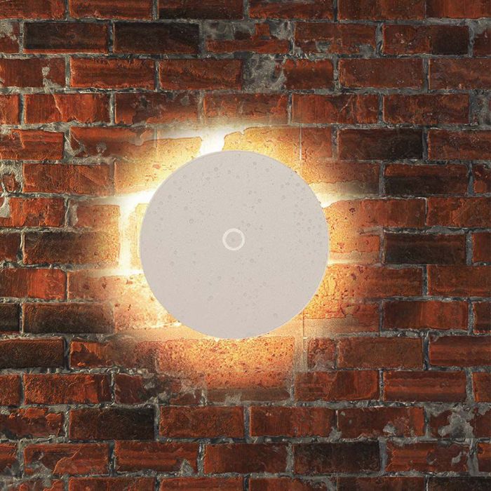 12W(1200Lm) LED wall luminaire, IP65, V-TAC, round, black, dimmable, 3IN1