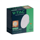 12W(1200Lm) LED wall luminaire, IP65, V-TAC, round, black, dimmable, 3IN1