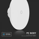 12W(1200Lm) LED wall luminaire, IP65, V-TAC, round, black, dimmable, 3IN1